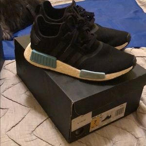 Black Adidas NMD, with blue accent!